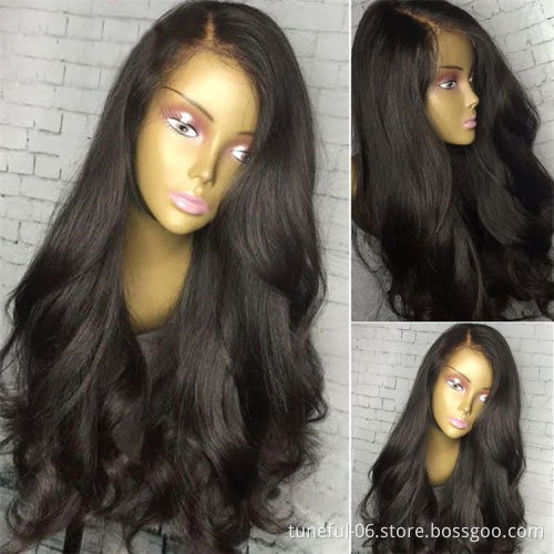 Tuneful Wholesale Cheap body wave Human Hair Wig Vendor pure Brazilian virgin Hair laced front Wig For Black Women on sale